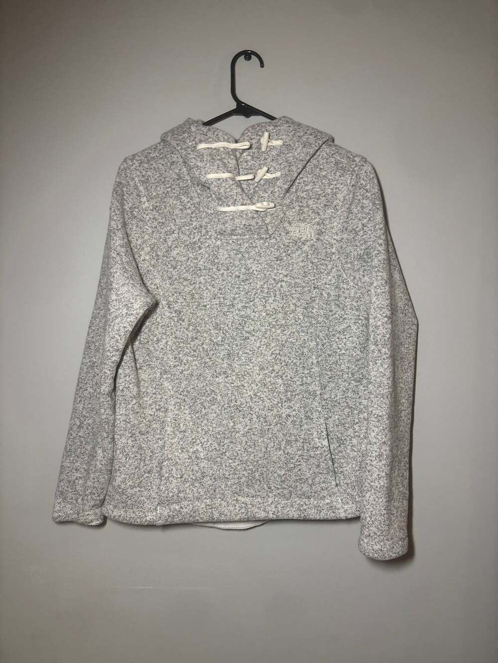 The North Face Fleece Hooded Toggle Pullover Sweater Gray